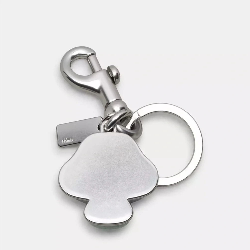 NWT Coach Mushroom Bag Charm without a dust bag Silver/ Blue Green CN995
